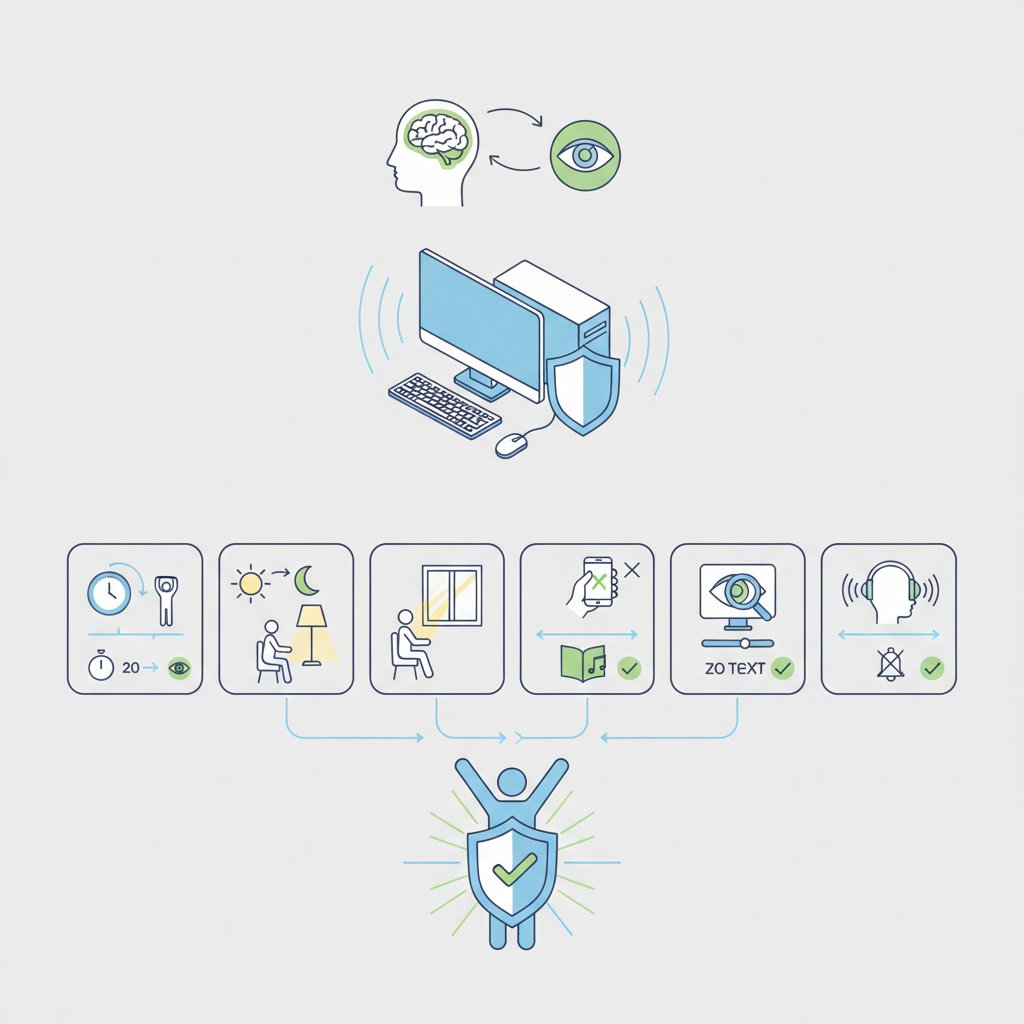 Цифрова гігієна: 5 звичок, що збережуть ваш зір та психічне здоров'я при роботі за ПК