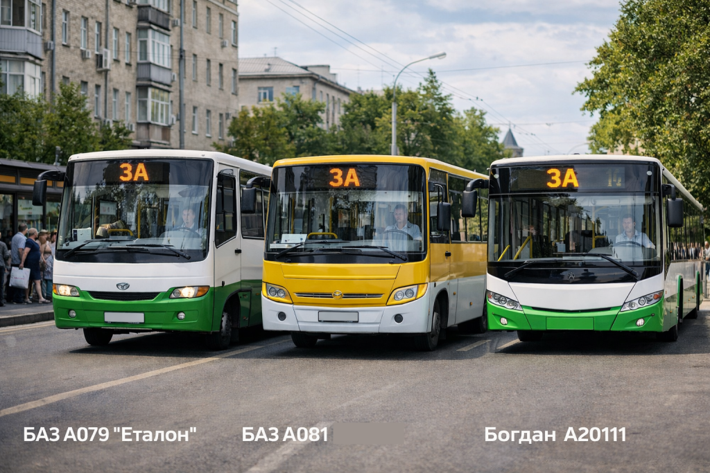 На маршруті 3А курсують автобуси різних моделей