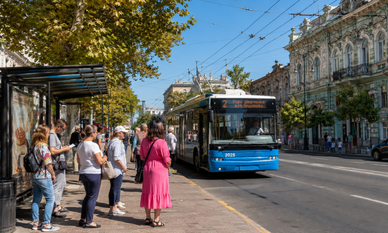 Тролейбус №2 в центрі Одеси