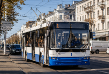 Тролейбус №1 у Житомирі на маршруті
