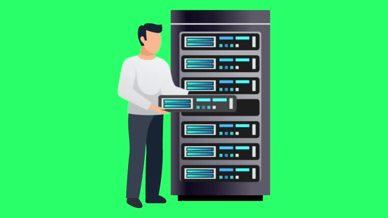 Animation data rack symbol on green background