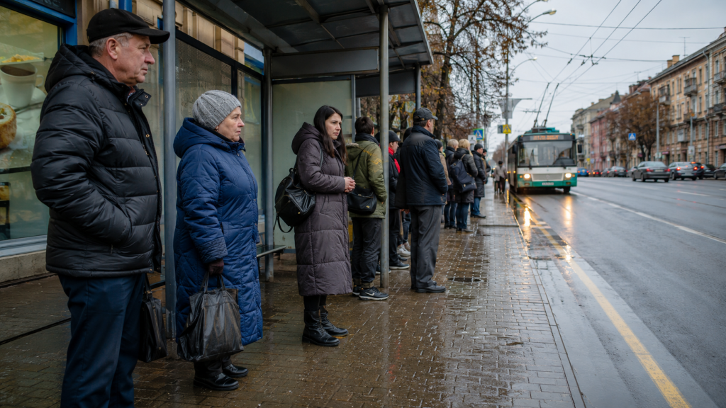 Розклад тролейбуса 1 Тернопіль — пасажири на зупинці