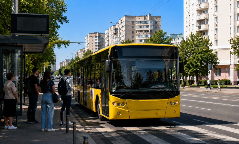Автобус №27 у Києві на міському маршруті